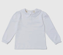 Load image into Gallery viewer, Peter Pan Collared Whit Long Sleeve Shirt
