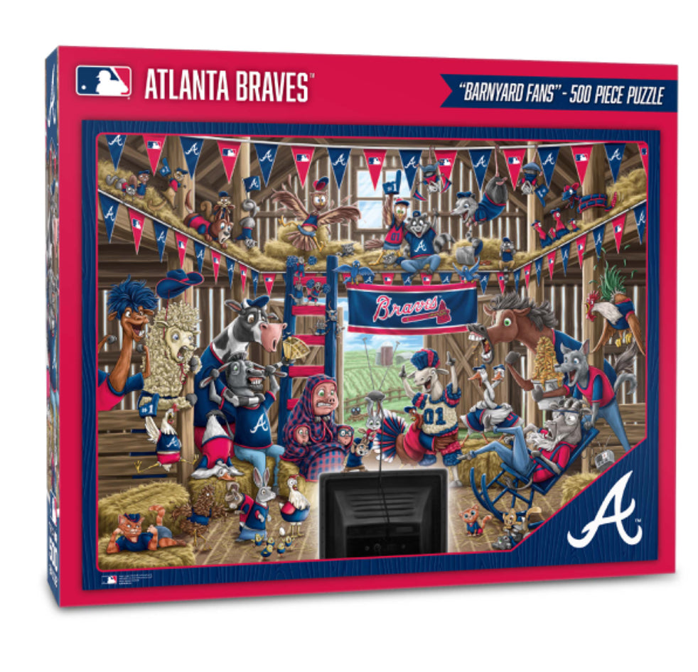 Braves 500 Piece Puzzle- Barnyard Fans