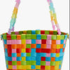 Bari Lynn Rainbow Woven Gummy Bear Handle Bag