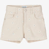 Mayoral Daisy Beige Cotton Shorts