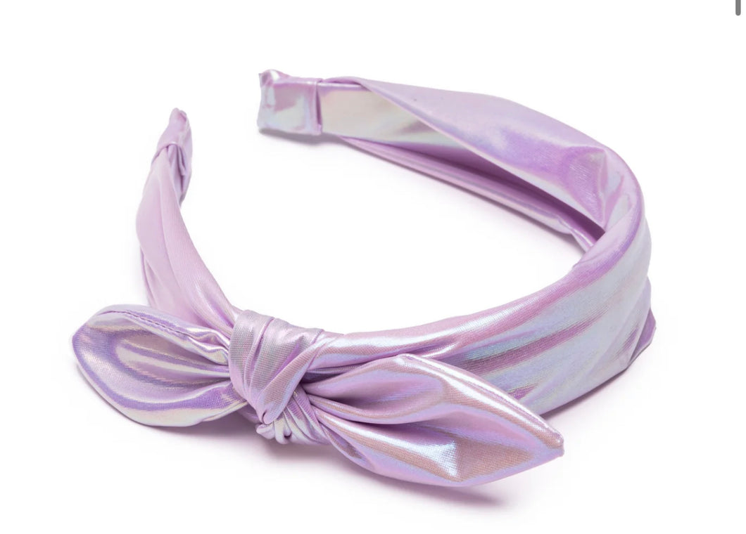 Iridescent Metallic Headband-Lilac