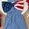 Mia Belle Girls Blue Belle Americana Bow Gingham
Romper