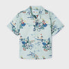 Mayoral Boys Short Sleeve Palm Print Button Down Shirt | Botanico