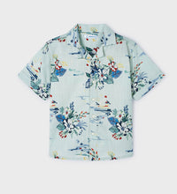 Load image into Gallery viewer, Mayoral Boys Short Sleeve Palm Print Button Down Shirt | Botanico
