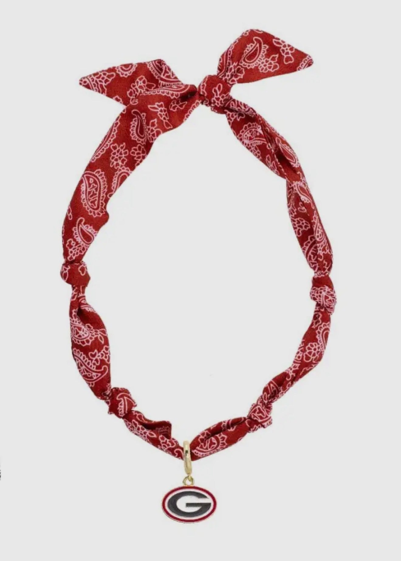 Georgia Bulldogs Logo Bandanna Scarf Necklace