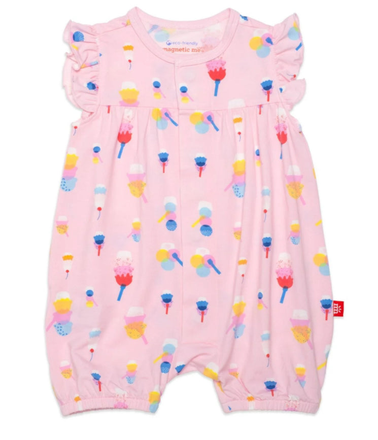 Magnetic Me Modal Romper-Pink Sundae Funday