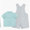 Little Me Safari Embroidered Cotton Polo & Shortalls Set