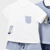 Mayoral Baby Boys 2 Piece Dog Appliqué Short Set