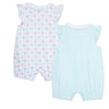 Little Me Girls Whale 2-Pack Rompers