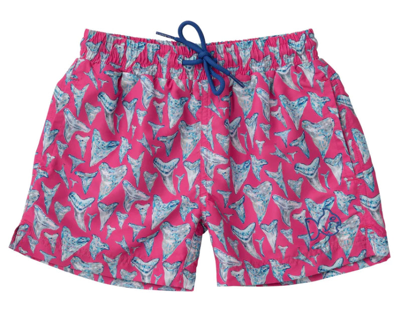 Prodoh Cheeky Pink Shark Tooth Print Swimtrunks