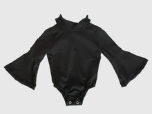 Load image into Gallery viewer, Clover Bell Sleeve Leotard-Black
