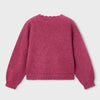 Girls Pink Knit Sweater w/ Sequin Bow Detail