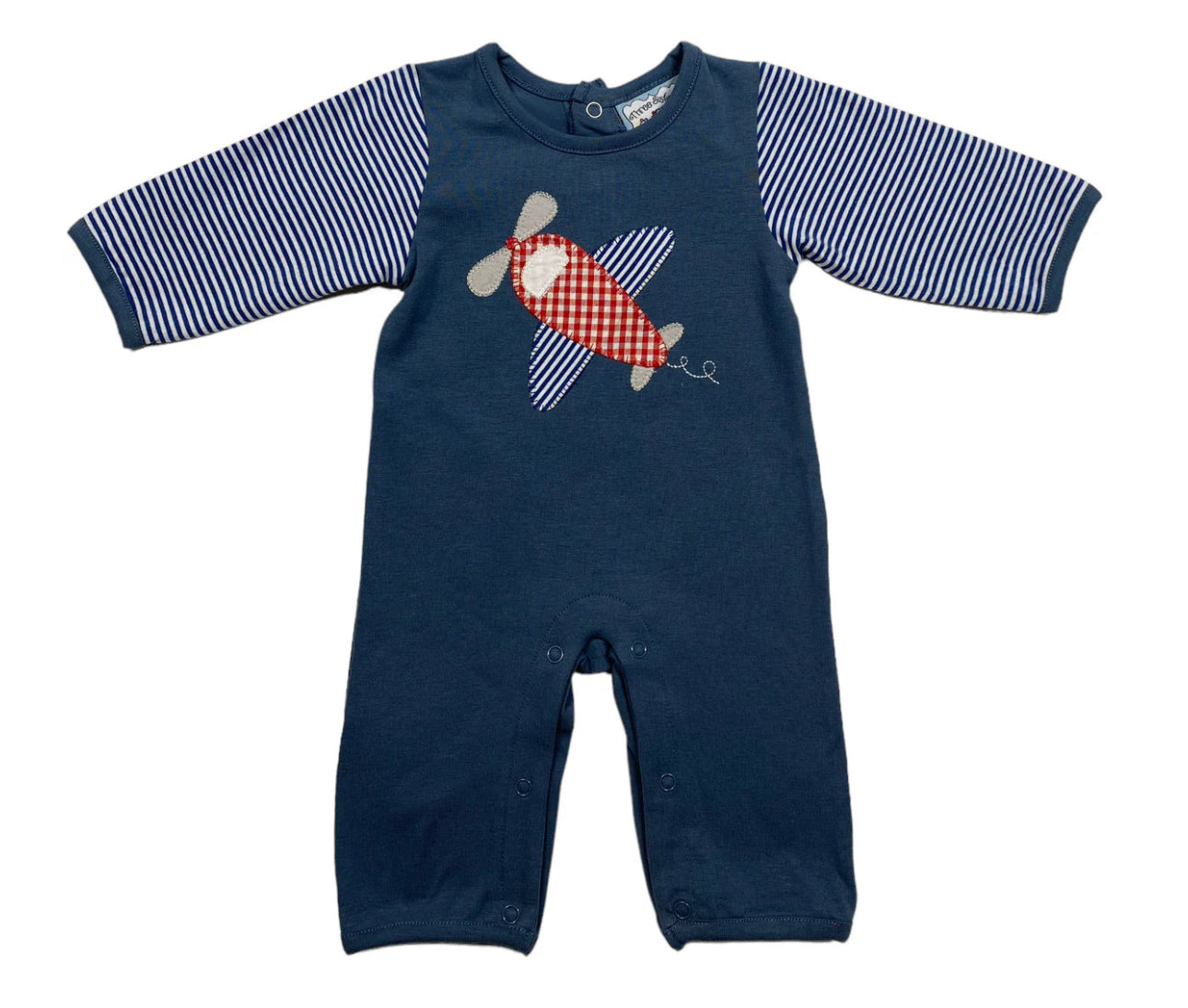 Three Sisters Airplane Appliqué Boys Romper