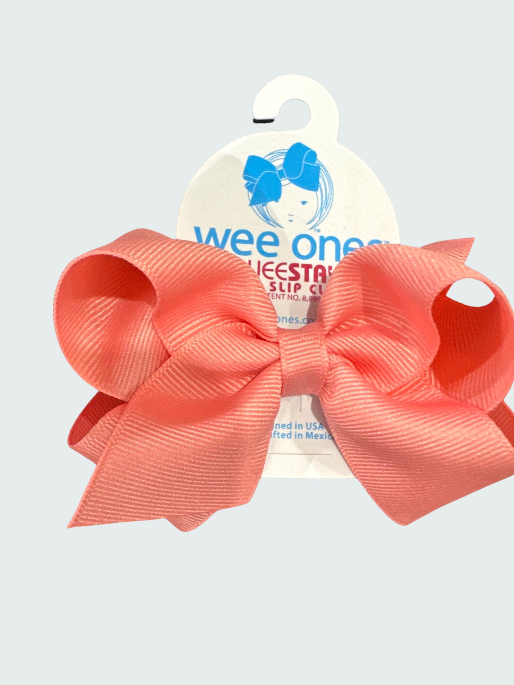 Wee Ones Bow Small - Lt Coral