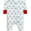 Ishtex Red and Black Bulldog Print 1-piece pajama