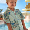 Mayoral Boys Short Sleeve Palm Print Button Down Shirt | Botanico