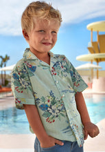 Load image into Gallery viewer, Mayoral Boys Short Sleeve Palm Print Button Down Shirt | Botanico
