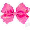 Wee Ones King Iridescent shimmer and Grosgrain Overlay Girls Hair Bows