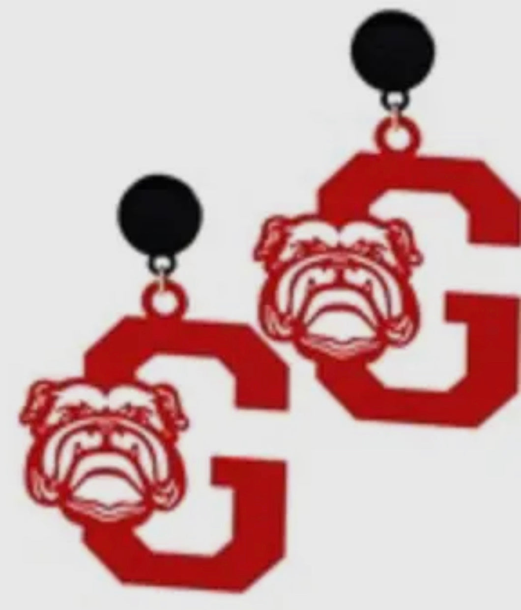 Georgia Bulldog Dangle Earring