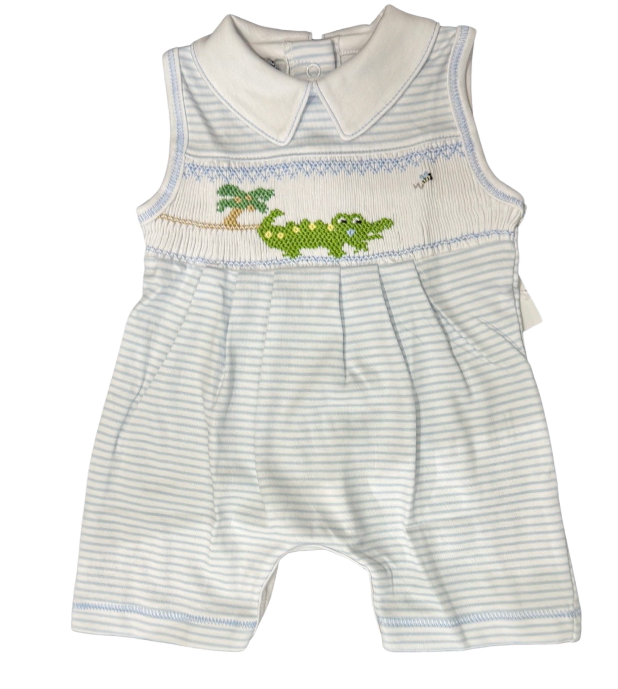 Magnolia Baby Alligator Classic Smocked Playsuit