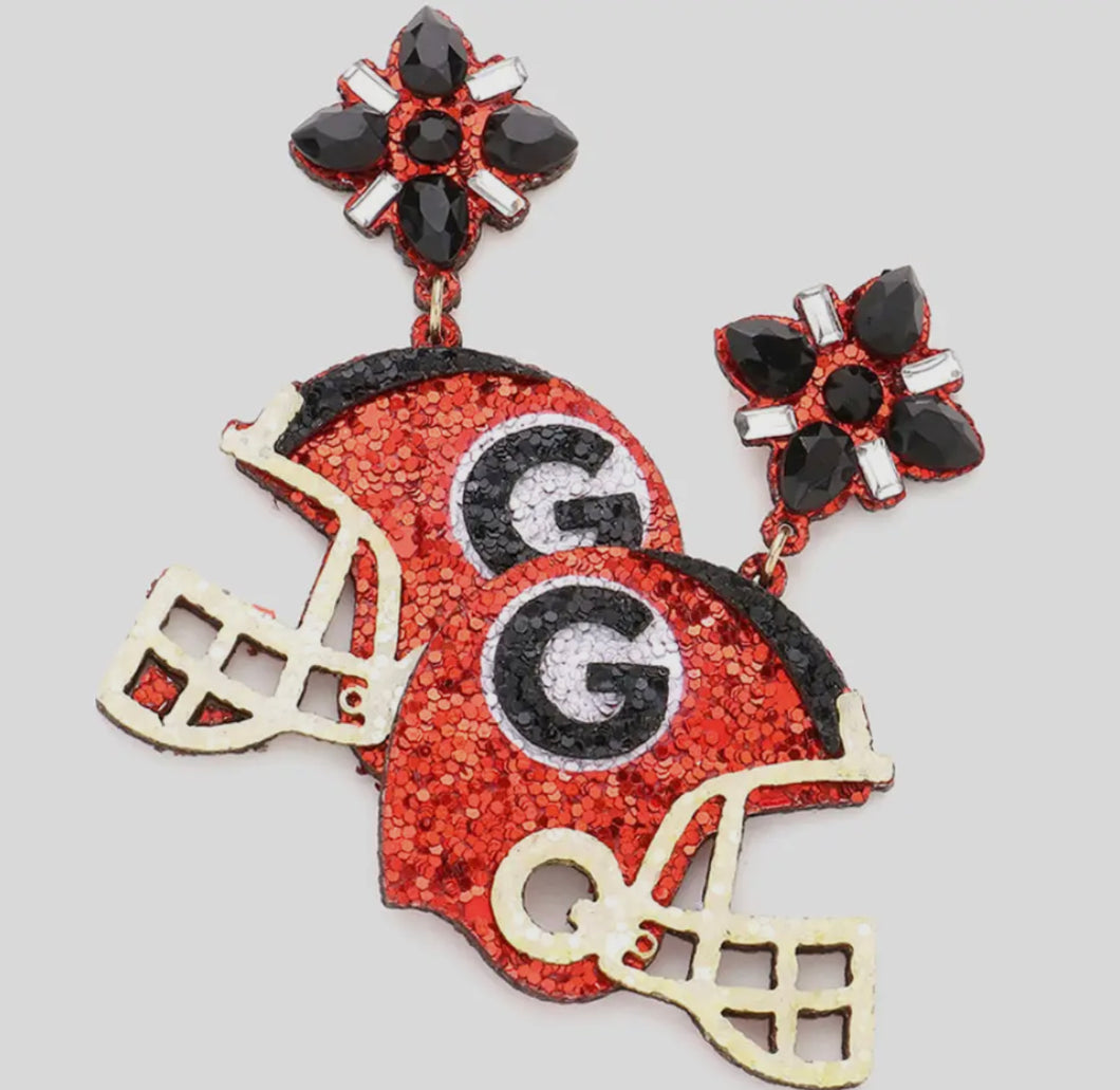 Georgia Football Helmet Earring