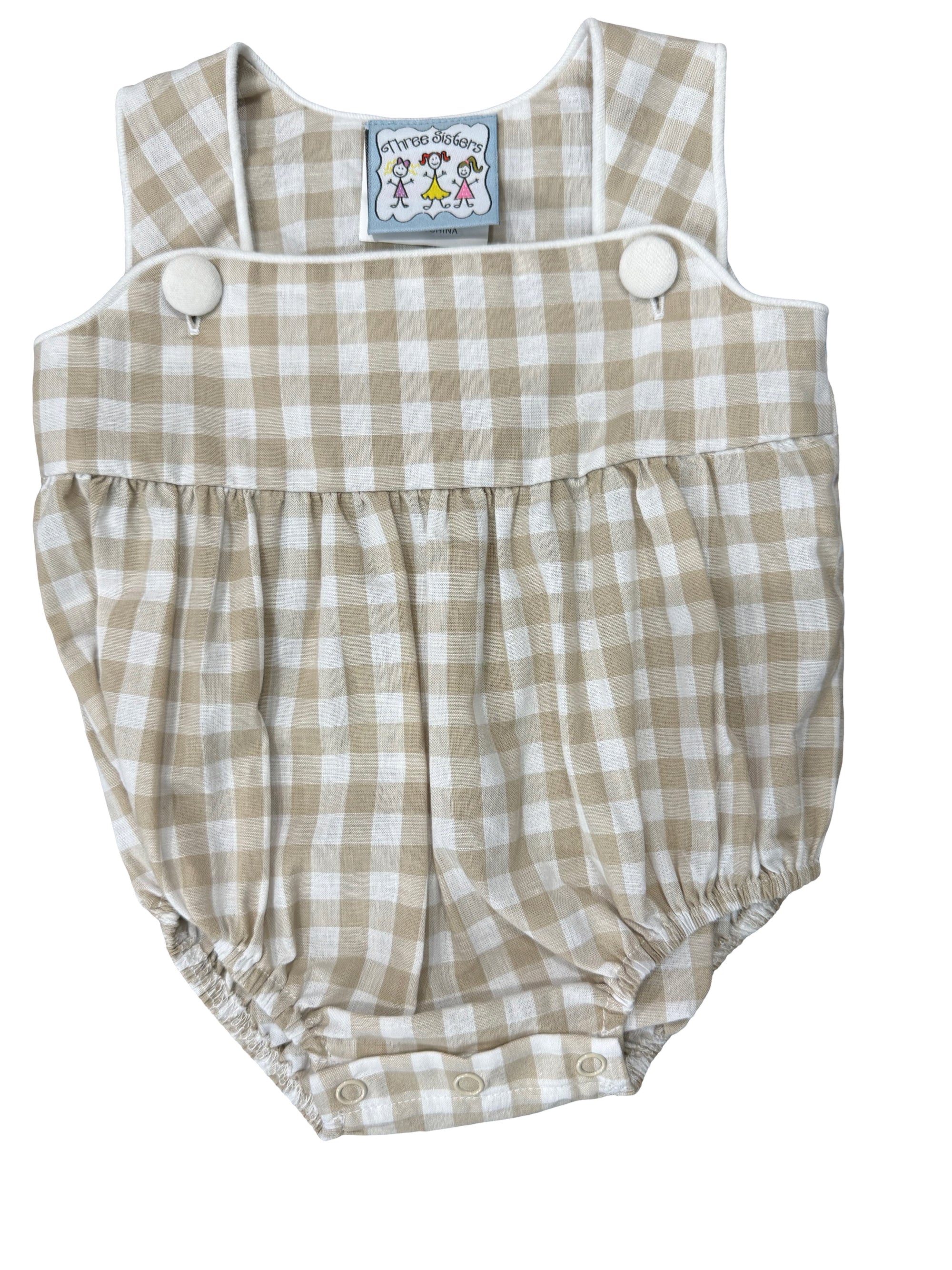 Three Sisters Boys Gingham Bubble