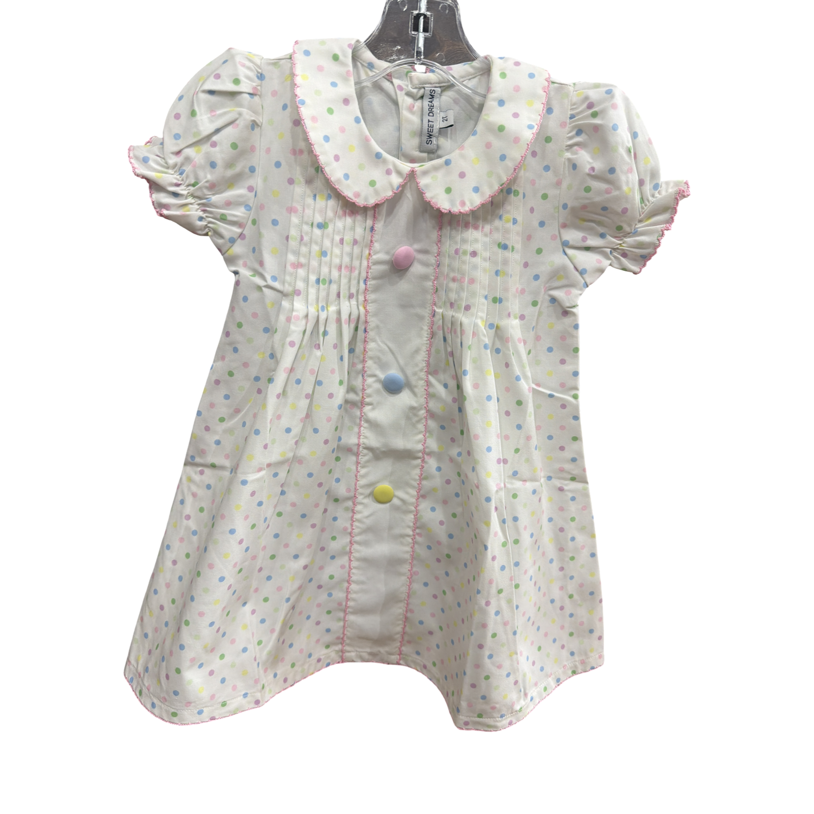 Confetti Dot Buttons Dress