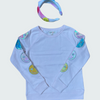 Paperflower Star Eye Happy Face Crop Tween Sweatshirt