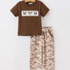 Duck Embroidery Camo Boy Pant Set