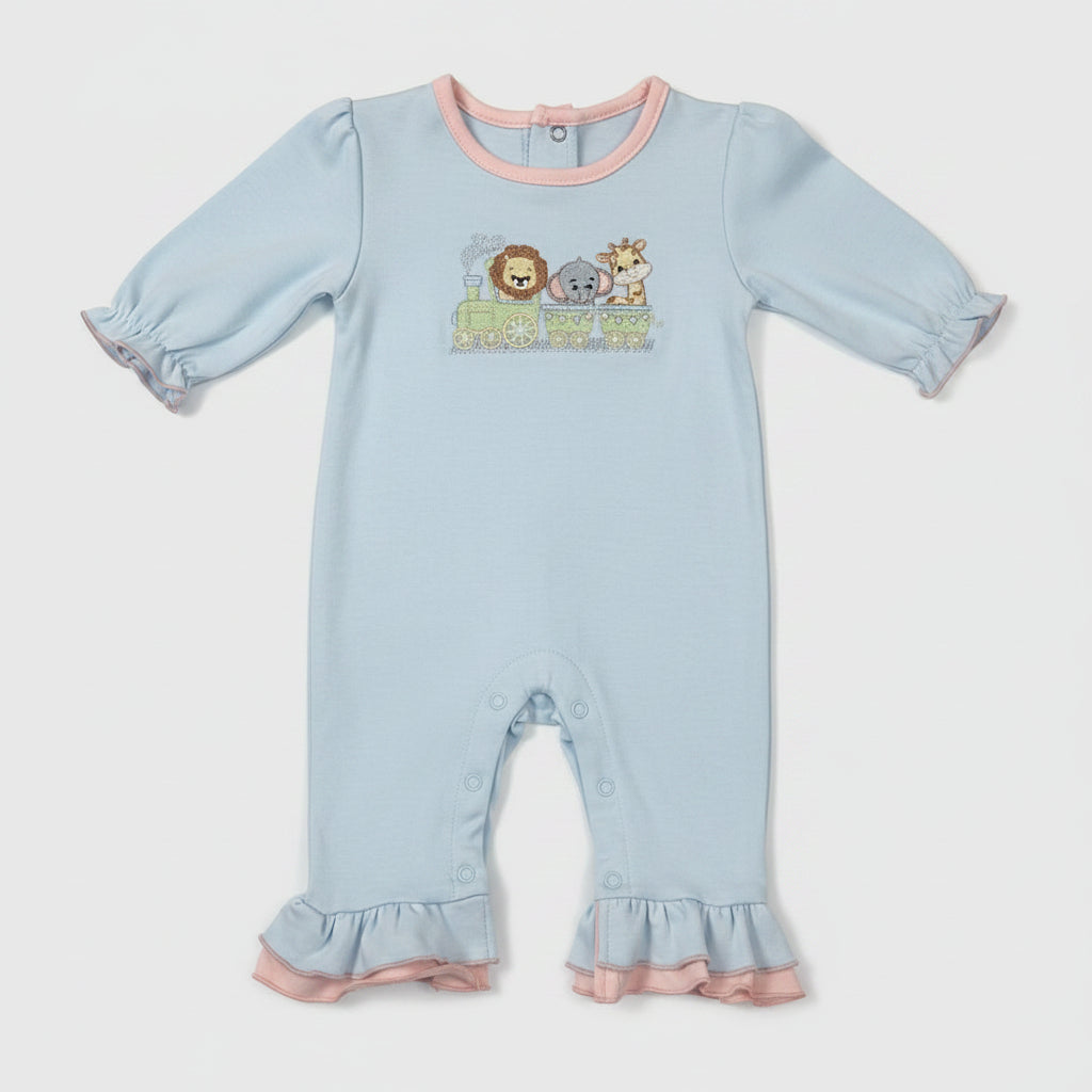 Zoo Train Girls Romper