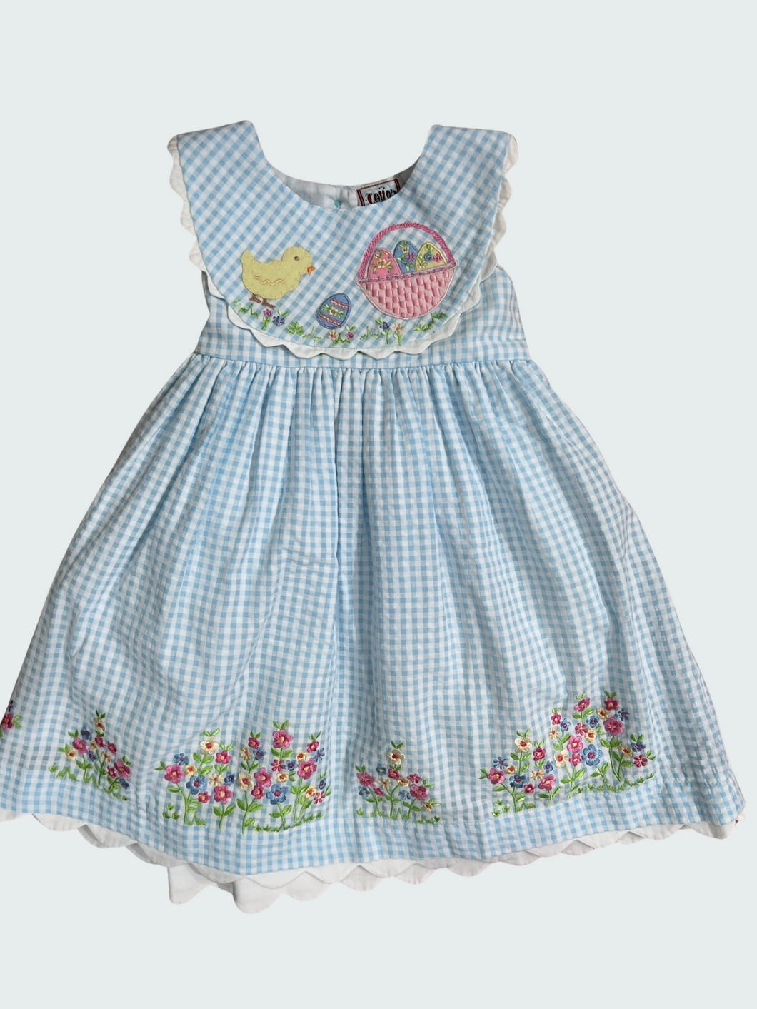 Cotton Kids Convertible Easter/Flower Embroidered Dress