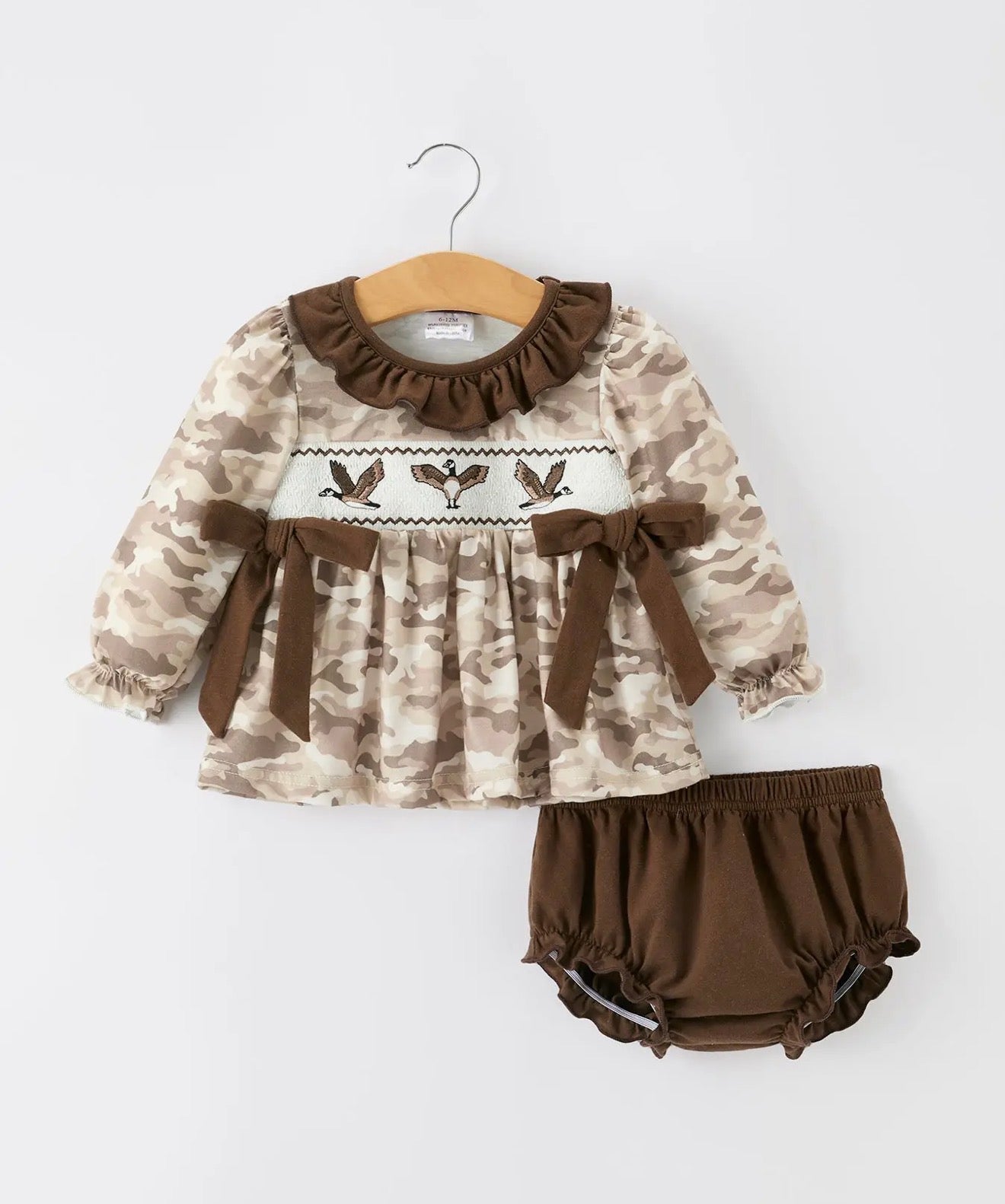 Duck Smocked Camo Bloomer Set