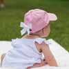 Baby Baseball Hat- Pink with Bow