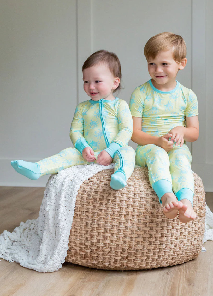 SWEET BAY CLOTHING
Yellow/Blue Crab
2 piece PJ set