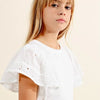 Molly Bracken Shirt with English 
Lace Sleeves-White