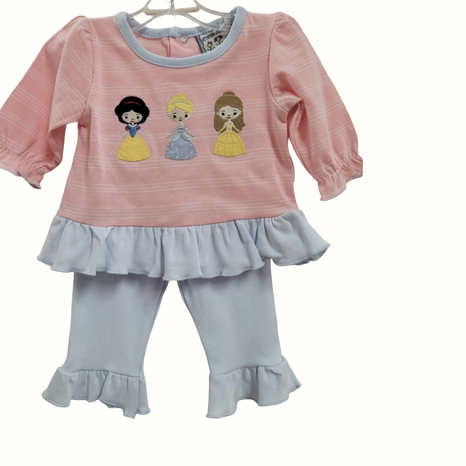 Princess Appliqué Ruffle Pant Set