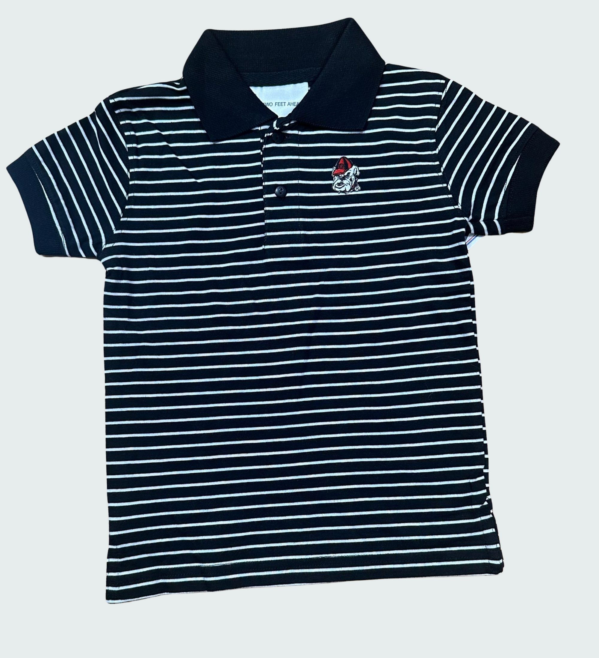 Two Feet Ahead Striped Jersey Golf Shirt