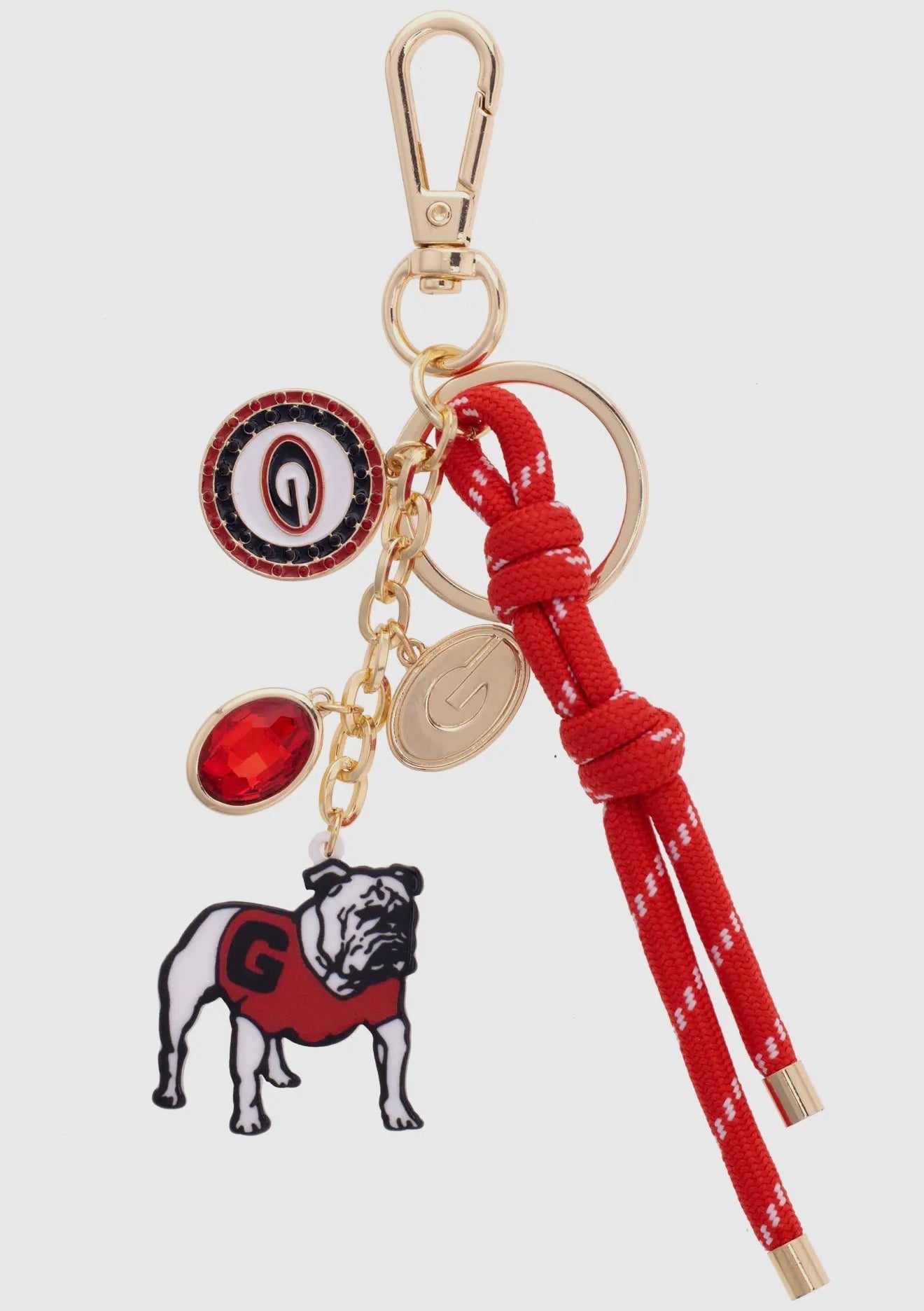 Georgia Bulldogs Cluster Bag Charm in Red
