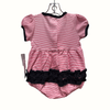 Bulldog Pride Appliqué  Ruffle Short Sleeve Bubble