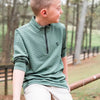 LONG SLEEVE PRO PERFORMANCE 1/4 ZIP PULLOVER-Camping Hedge Green Stripe