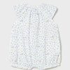 Mayoral Baby Blue & Yellow Floral Print Romper