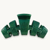 Teleties Medium Classic Green Glitter Hair Clip