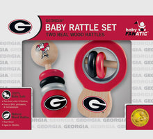 Load image into Gallery viewer, Georgia Bulldog Wooden Rattle Set
