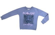 Load image into Gallery viewer, Paperflower Fearless Love Leopard Tween Graphic Sweatshirt
