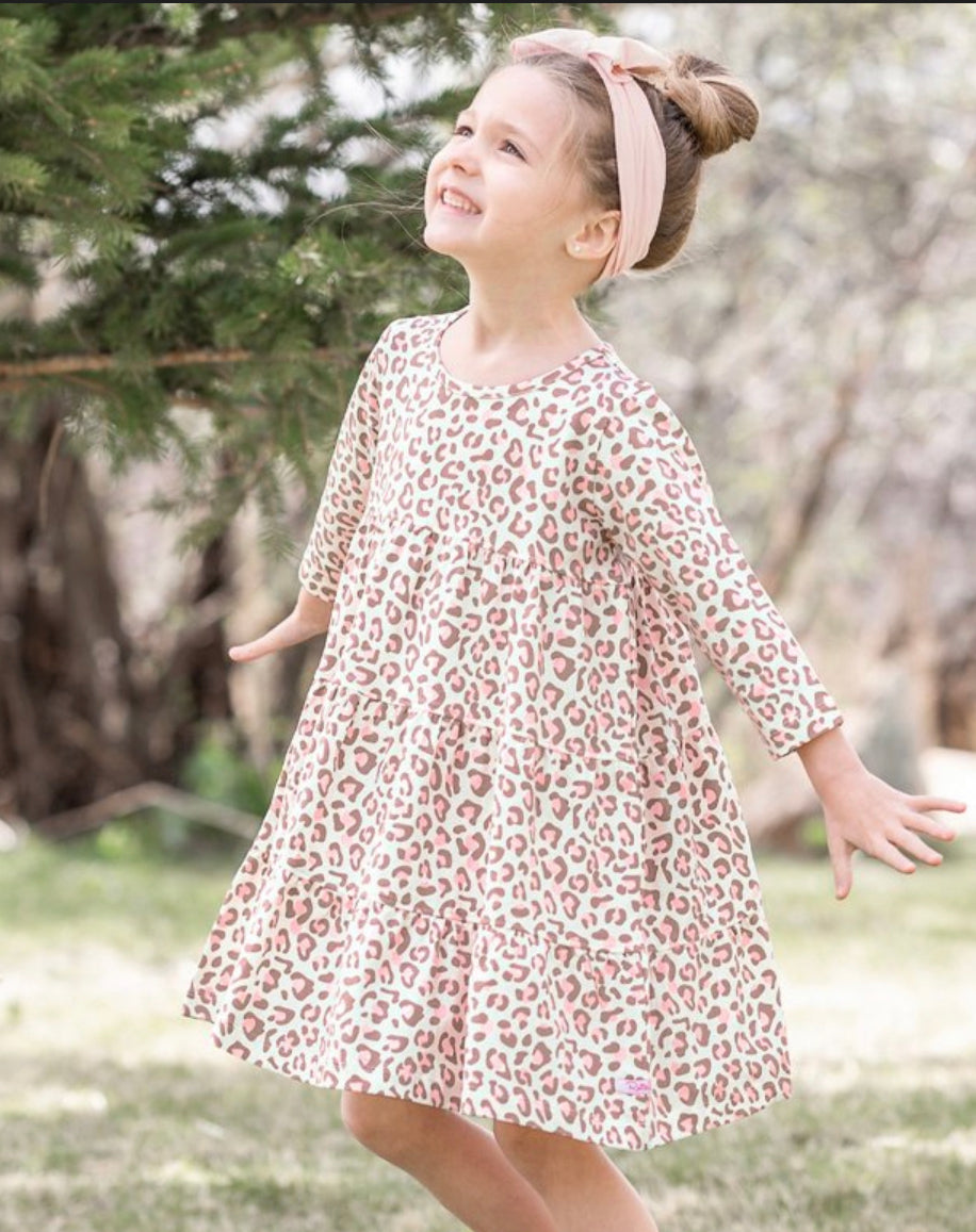 Ruffle Butts Leopard Tiered Dress