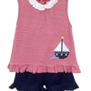 Sailboat Appliqué Short Set