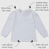 Peter Pan Collared Whit Long Sleeve Shirt