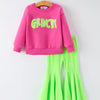 Grinchy Sweatshirt with Bell Pants