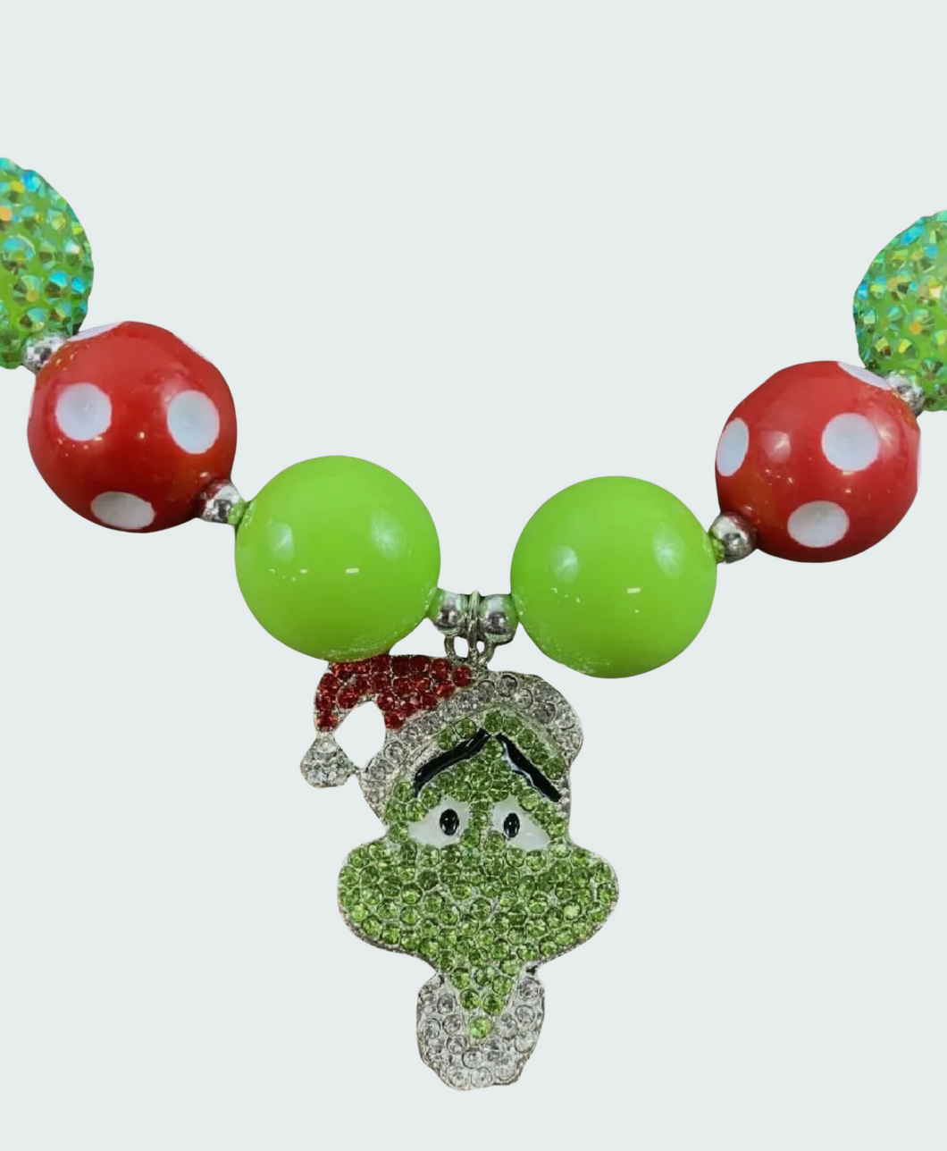 The Grinch Christmas Chunky Bead Necklace