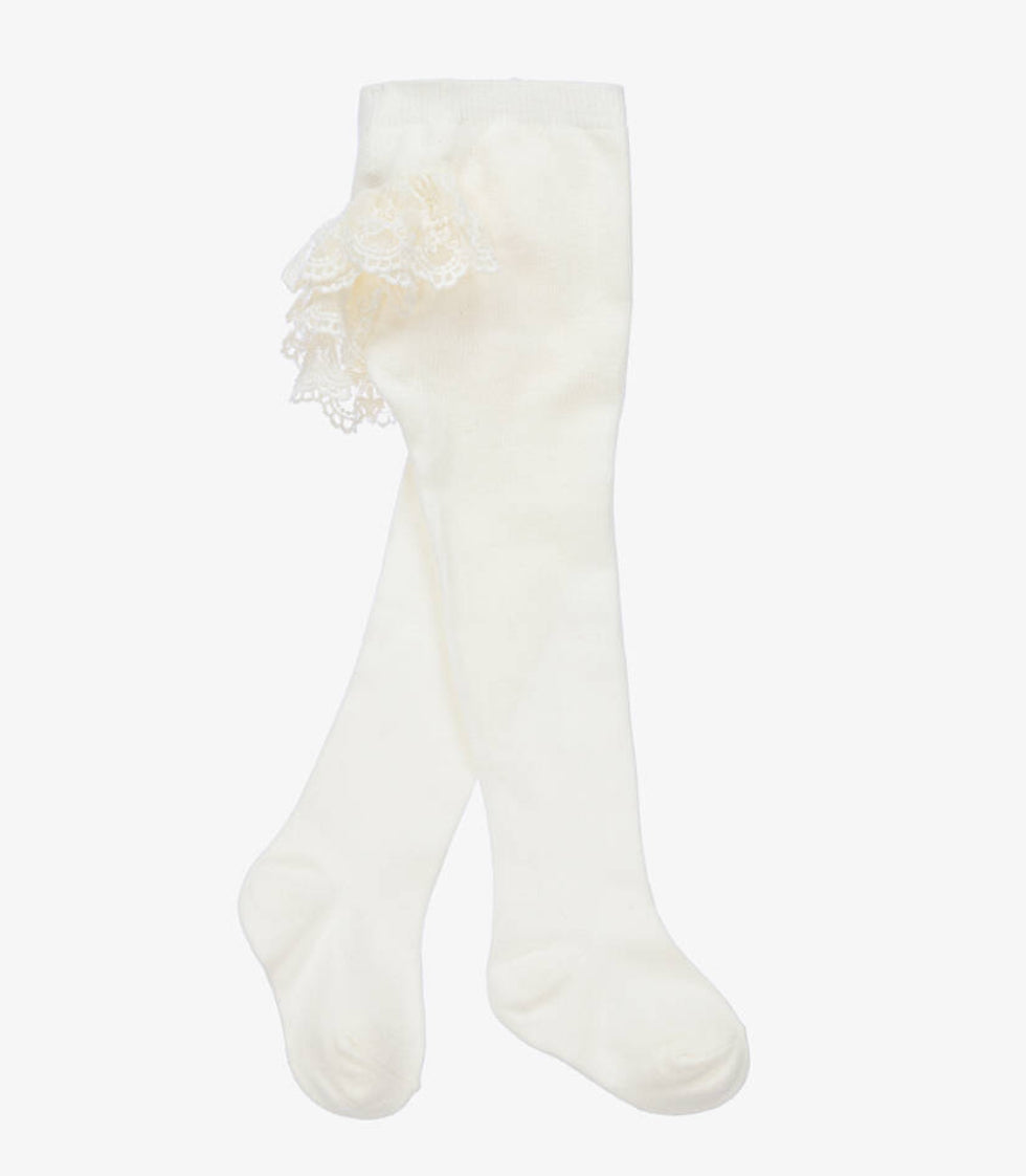 Mayoral BABY GIRLS Off White LACE TIGHTS